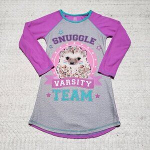 Komar Kids Girls Hedgehog Nightgown Snuggle Varsity Team Sleepshirt Size…